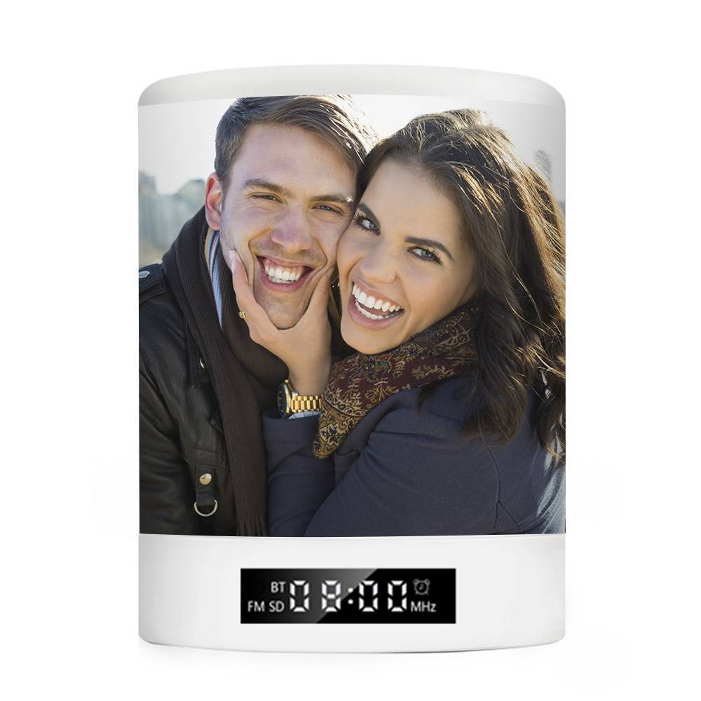 Personalized Sweet Lover Photo Night Lamp, Photo Audio Bluetooth Seven Colors Upgrade Style - Get Photo Blanket