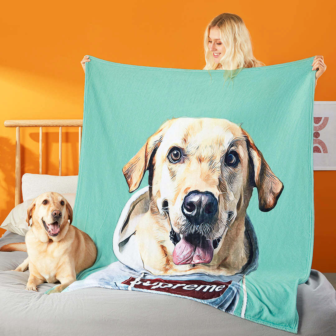 Dog Blanket Personalized Dog Blanket Custom Blanket Printy Pets Photo Blanket Dog On Blanket Picture Blanket Gifts For Dog Lovers Dog Mom Gift