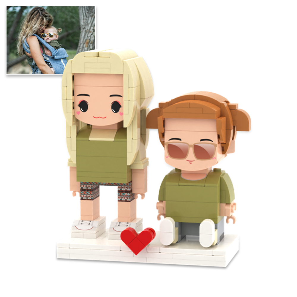 Personalized Full Body 3 People Brick Figures Custom Sitting Brick Figures Universal Interlocking Plastic Toy Christmas Gift - Get Photo Blanket