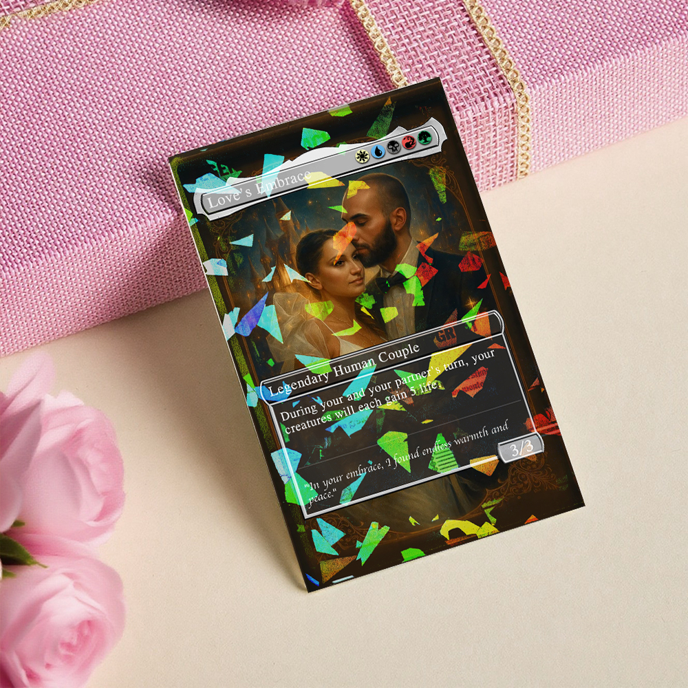 Custom Anime Couples Magic Card Personalized Photo Magic Anime Card Anniversary Gift for Couples - Get Photo Blanket