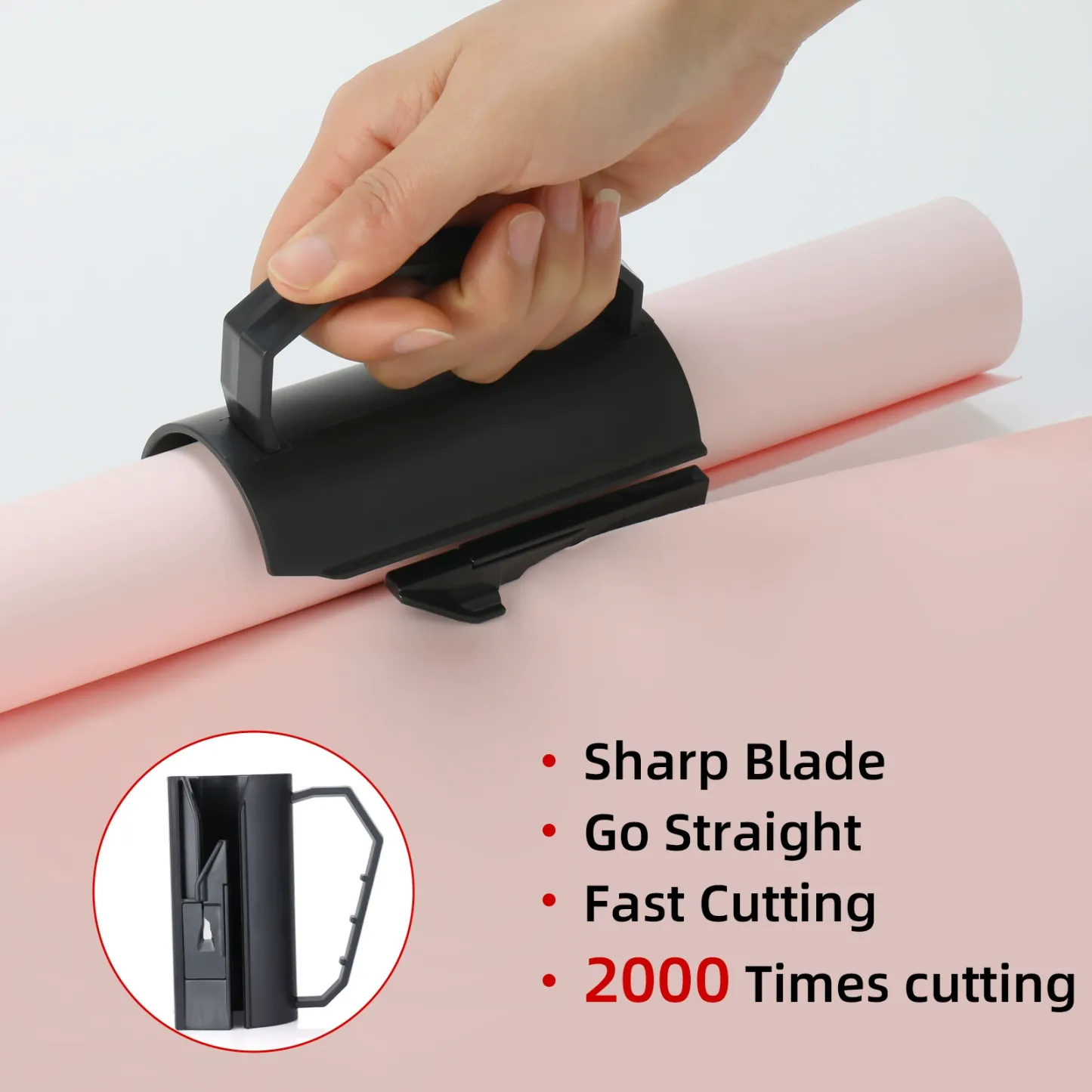 Wrapping Paper Cutter & Tape Dispenser, Dual Use Holiday Gift Wrap Cutter Tool Paper Roll Holder Tube - Get Photo Blanket