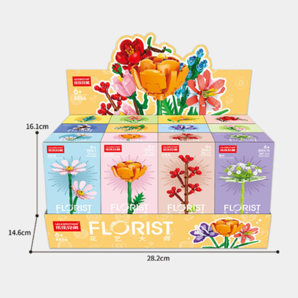 Flower Bouquet Building Blocks Collectible Floral Countdown Gift 12 Days of Christmas - Get Photo Blanket