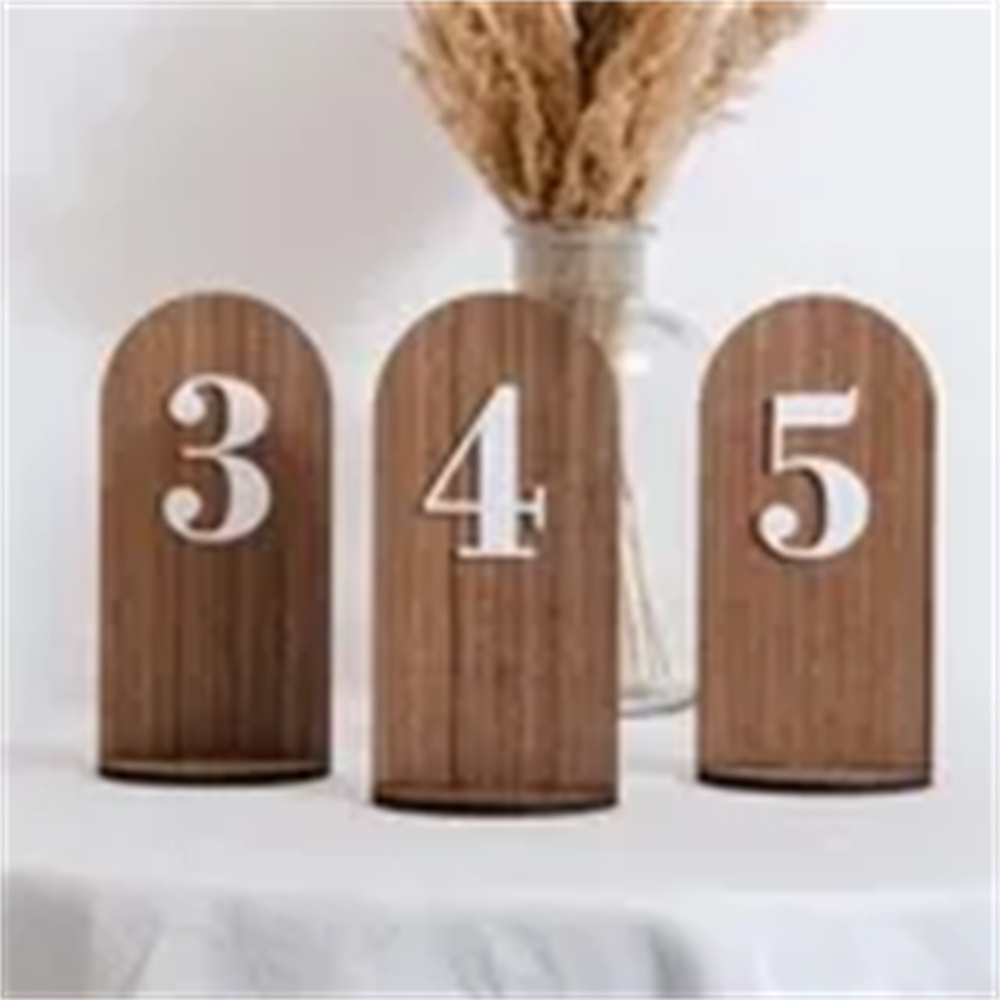 Table Numbers For Weddings And Celebrations Number Plate