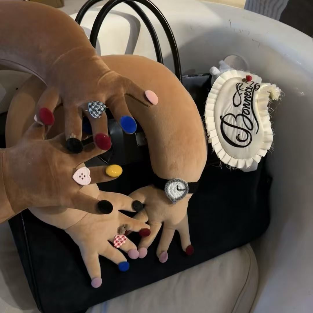 Thickened Neck Support Pillow Soft Plush Funny Finger Pillow Neck Pillow Party Decoration