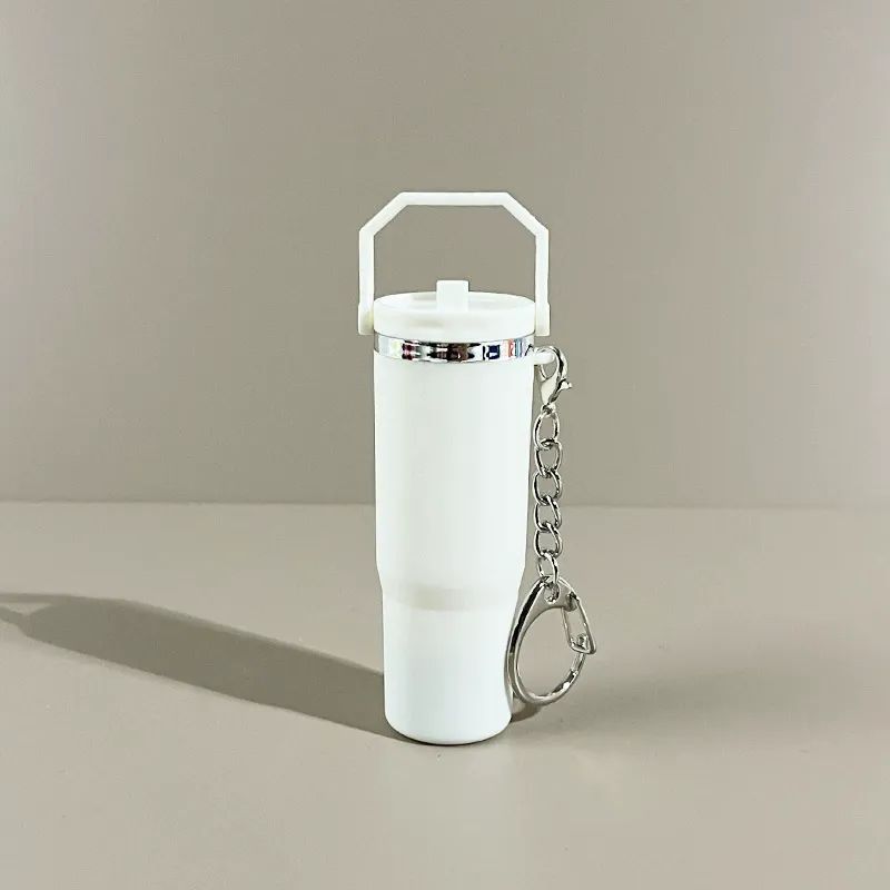 Mini Tumbler Keychain with Detachable Lipstick and Lip Gloss Storage
