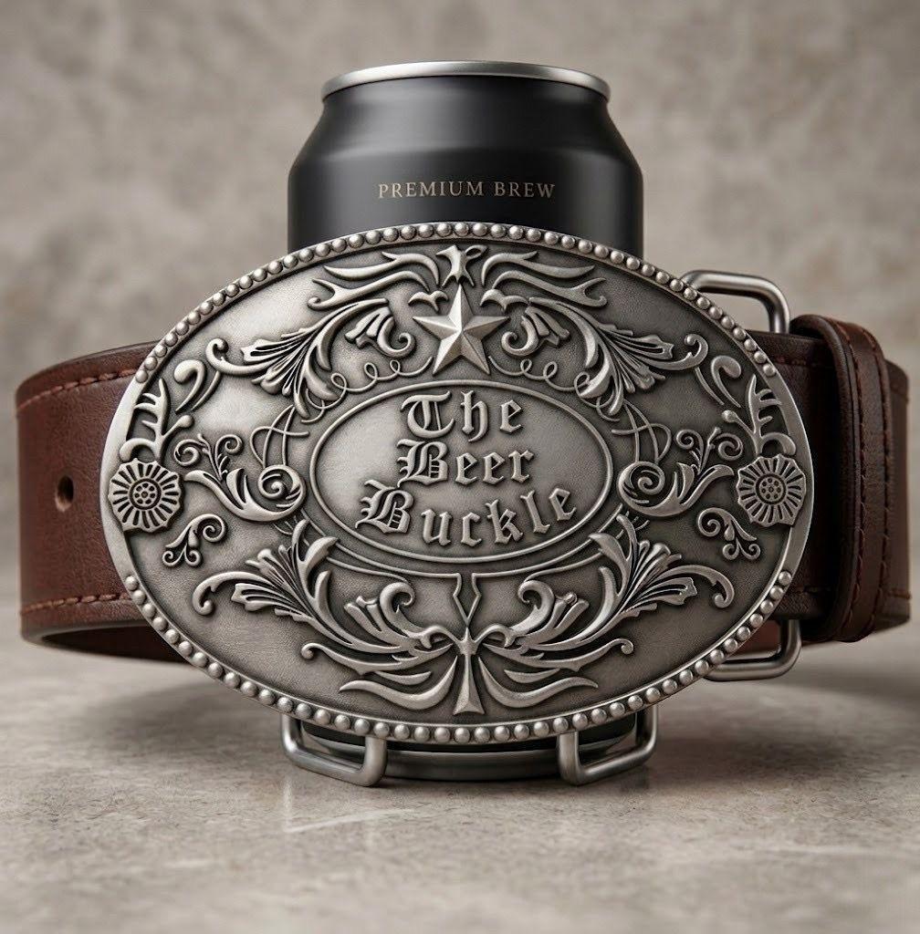 Beer Bottle Holder Belt Buckle Novelty Gift for Beer Lovers