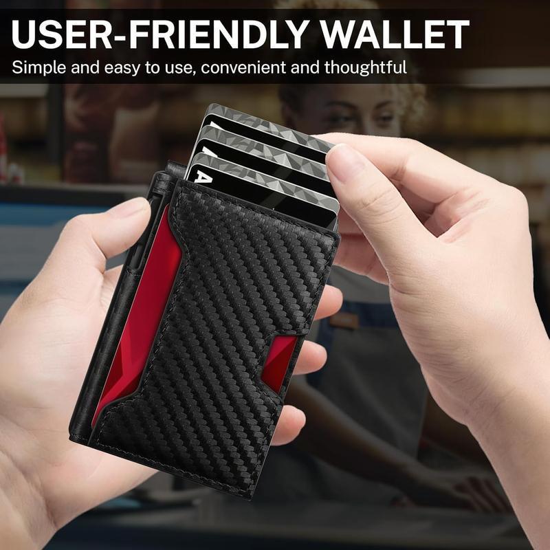 Men’s Foldable Wallet with Bifold Pop - Up ID Window RFID-Blocking  Secure Compact Card Holder Gift for Men Gift for Dad - Get Photo Blanket