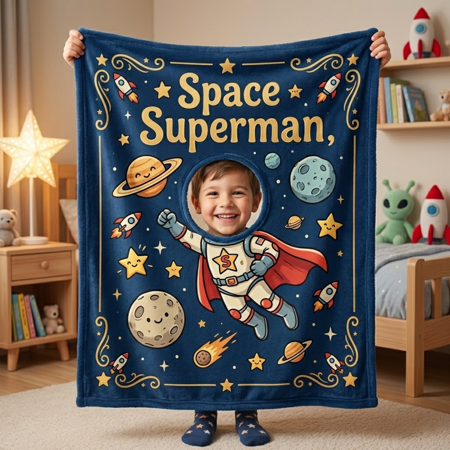 Face Hole Blanket A Fun Gift for Family Friends and Loved Ones