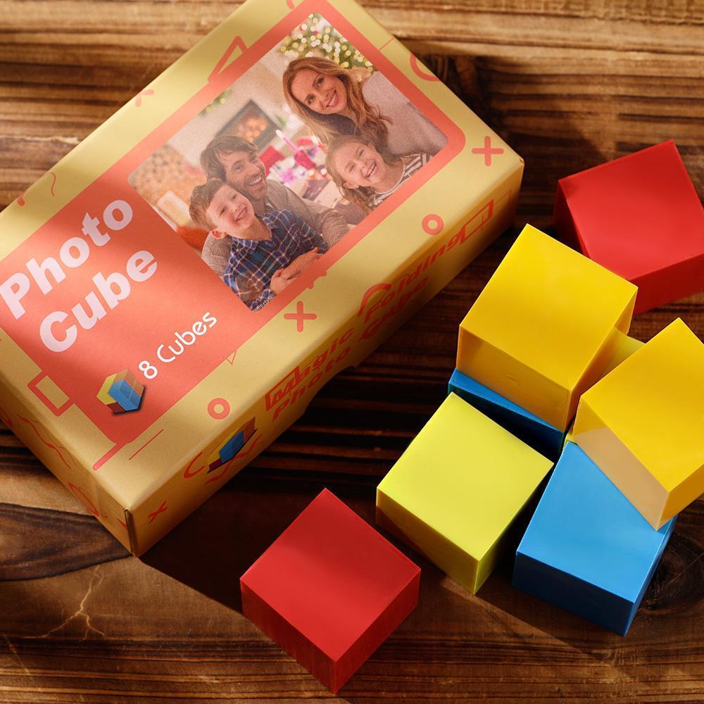 Multiphoto Colorful Rubic's Cube Christmas Personalized Gifts