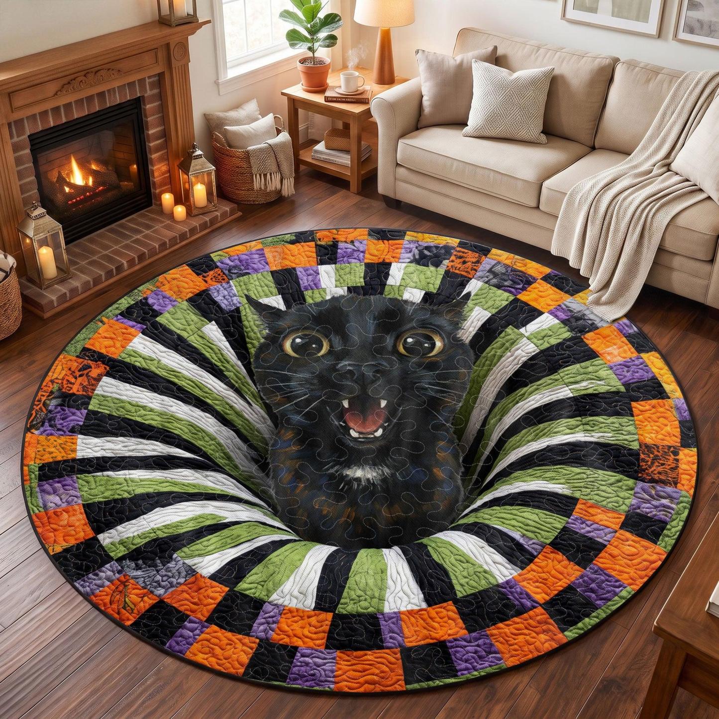 Custom Pet Photo Funny Halloween Scream Art - Personalized Quilted Mat - Get Photo Blanket