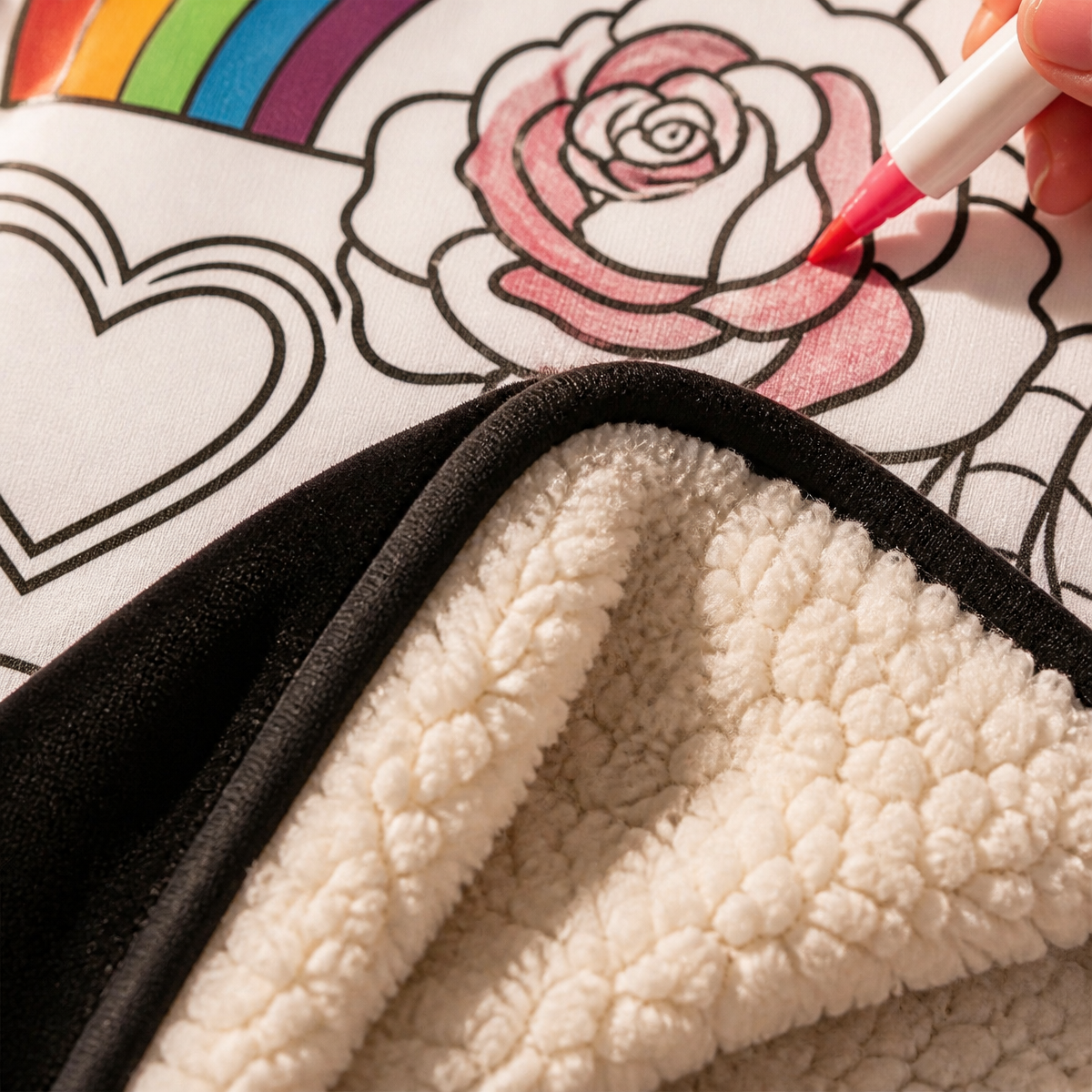 Custom Drawing Couple Blanket with Song Art Design – Cozy Gift for Modern Romantics & Urban Lovers