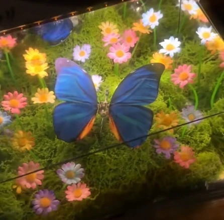 Butterfly Forest Night Light DIY Kit Handmade Ambient Bedroom Lamp, Romantic Gift for Girlfriend