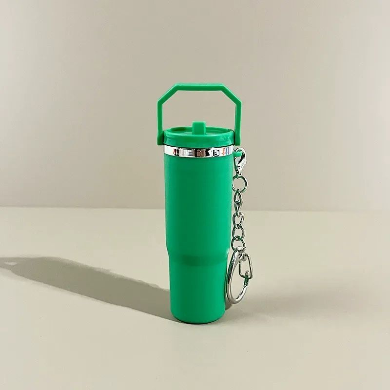 Mini Tumbler Keychain with Detachable Lipstick and Lip Gloss Storage