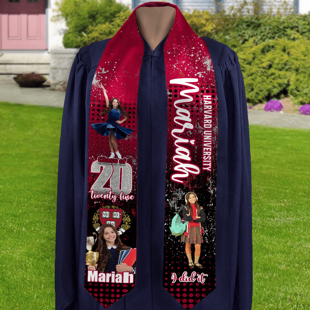 Custom Photo I Did It Congrats Graduation Stoles
