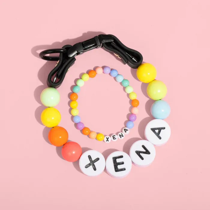 Personalized Pet Name Necklace Comes with a Free Matching Bracelet