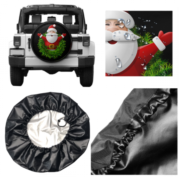 Santa Claus & Wreath Spare Tire Cover For RV - MyFaceTshirt