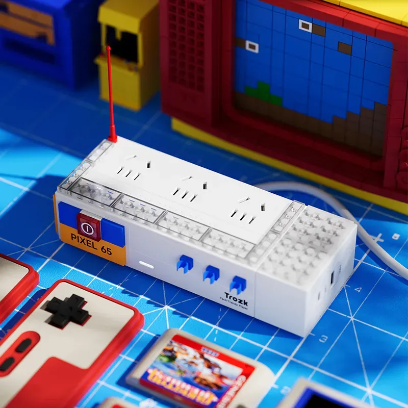 Building Block Power Socket Electrical Outlet Extender USB-A, USB-C Gallium Nitride Block Plug Block Socket Unique Gifts - Get Photo Blanket