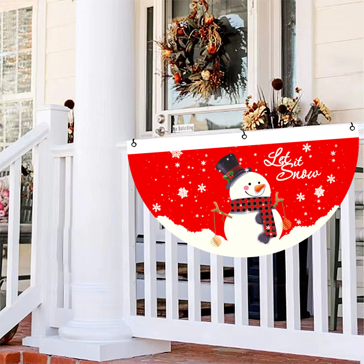 Snowman Fan Christmas Flag: Festive Holiday Banner