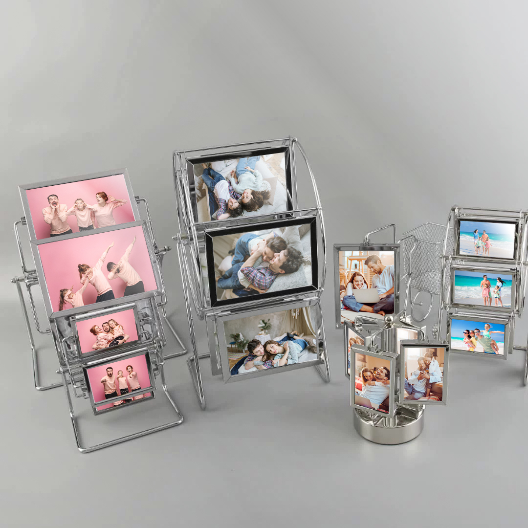 Custom  Rotating Photo Frame Personalized Photo Desktop Photo Reel Photo Box Christmas Gifts