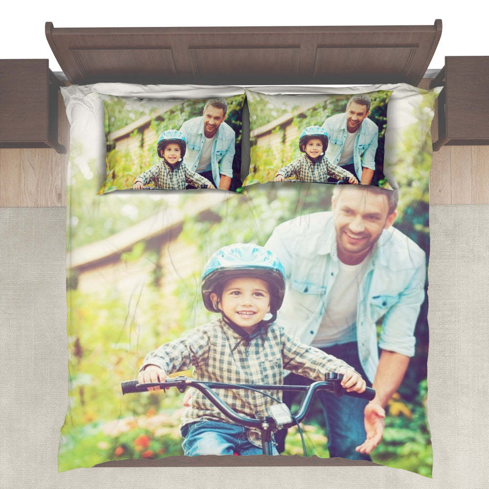 Custom Duvet Cover Bedding Sheets Personalized Photo Duvet Cover & Pillow