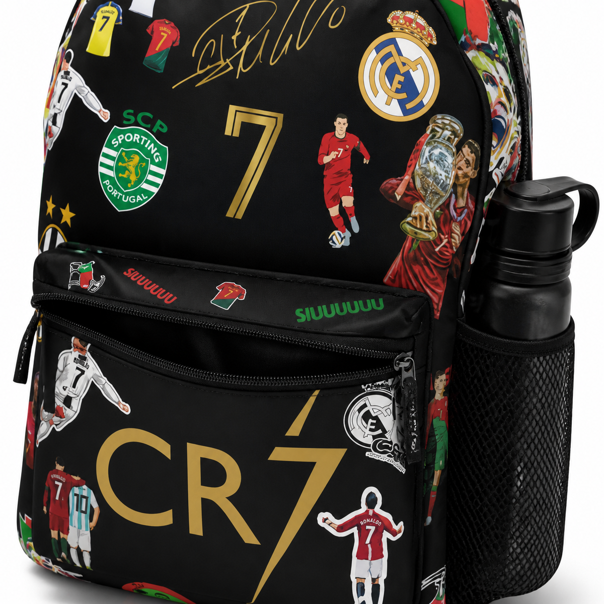 Custom Ronaldo Soccer Backpack: Personalized Sports Fan School Bag