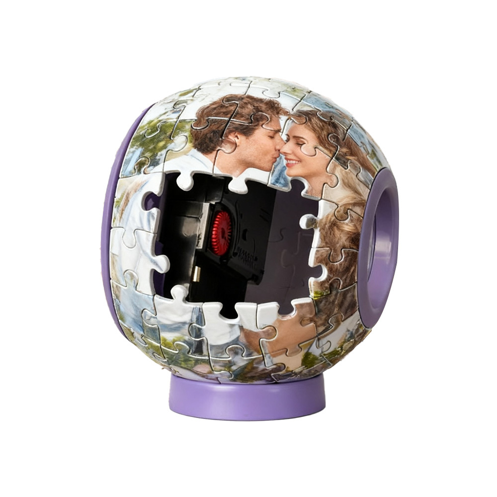 Custom Photo 3D Clock Jigsaw Puzzle Silent Desktop Electronic Table Clock School Creative Companion Gift