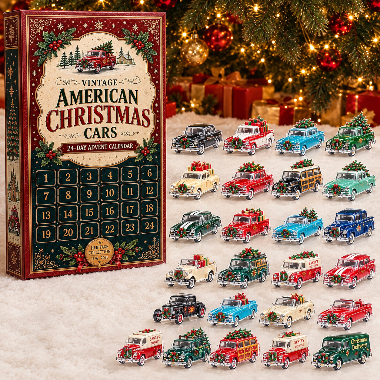 2026 Vehicle Advent Calendar Collection – 24 Days of Classic Machines, Trucks & Military Legends