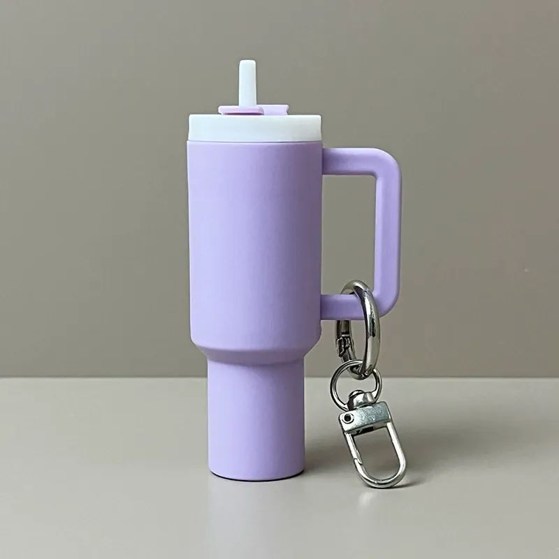 Mini Tumbler Keychain with Detachable Lipstick and Lip Gloss Storage