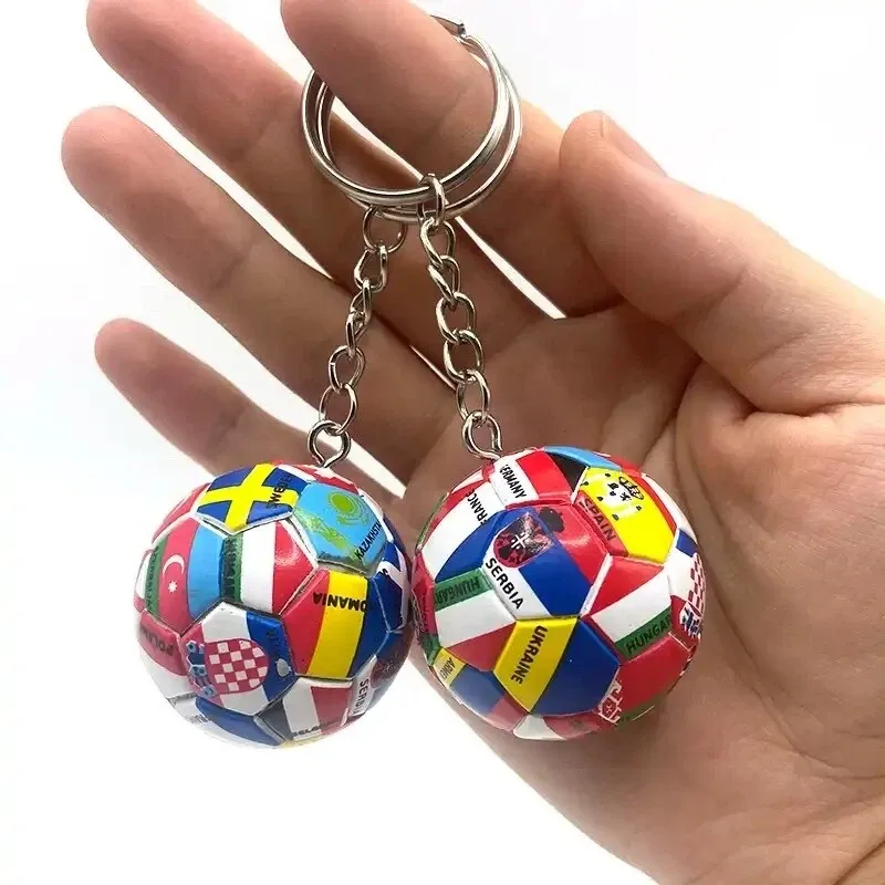 Football Key Chain Flag Soccer Pendant KeyChains Fan Souvenirs Gifts