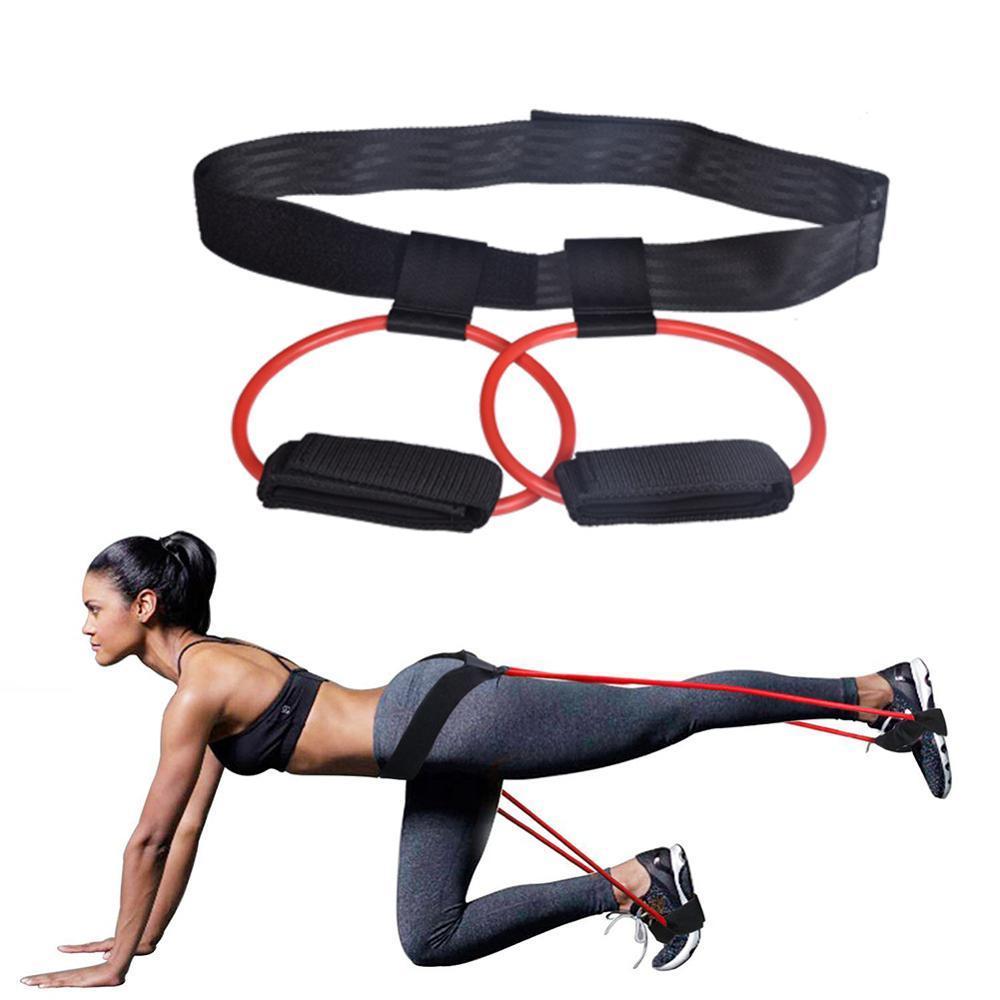 Fitness Booty Bands Set Resistance Bands for Butt Legs Muscle Training Adjust Waist Belt