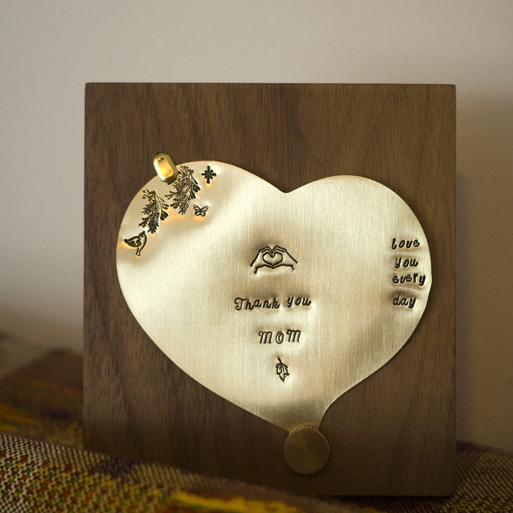 Handmade Custom Brass Wooden Plaque Perfect For Valentine'S Day Gifts And Birthday Home Decor