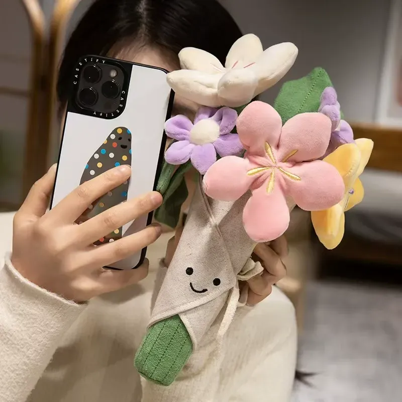 Love Plush Toy Doll Gift Valentine's Day Doll Concentric Lock Holding Flowers Graduation Gift Flowers