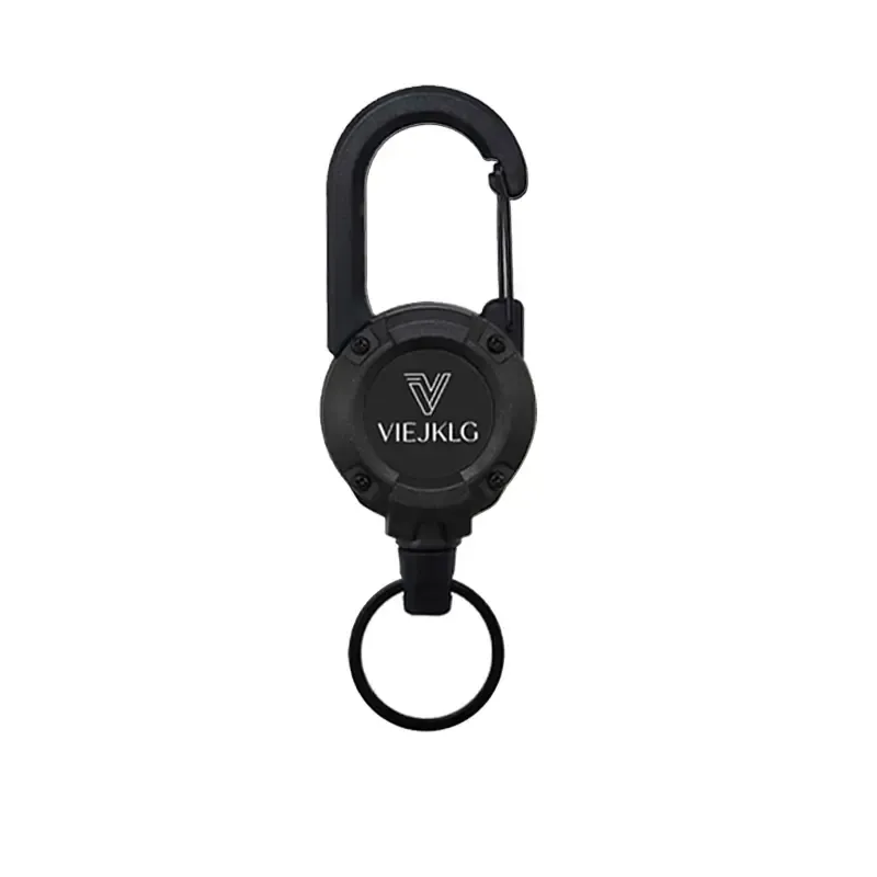 3 In 1 new multifunctional Retractable Pull Reel Carabiner Keychain, Strong Steel Wire Rope Buckle,Outdoor Sport Keychain Tool keychain accessories
