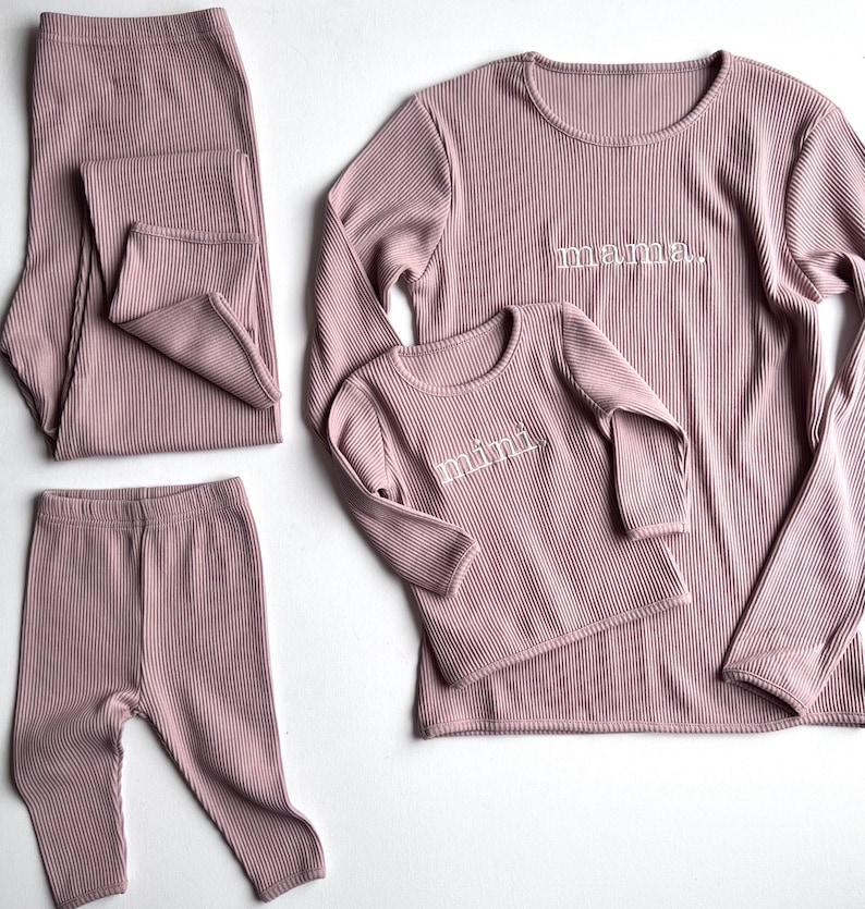 Family Matching Personalised PJs | Mama and Mini | Kids 2 Piece Set | Siblings Match | Clothing | Baby and Kids Outfits | Gf Bf Matching Pjs