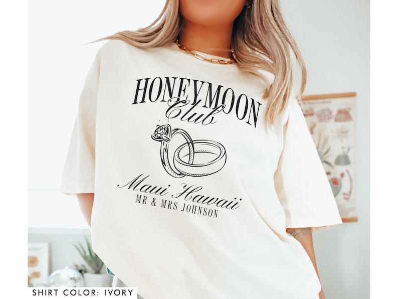 Custom Mr and Mrs Shirts, Just Married Shirts, Honeymoon Shirt, Honeymoon Cocktail Club Style Shirts, Custom Honeymoon Location Shirts