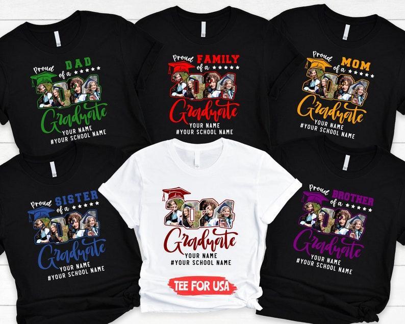 Family Graduate Shirts,Senior 2024 Tee,Graduate Gifts,Proud Family Shirt,Graduation 2024,Grad Shirt,Custom Graduate Tee,2024 Graduate Shirts