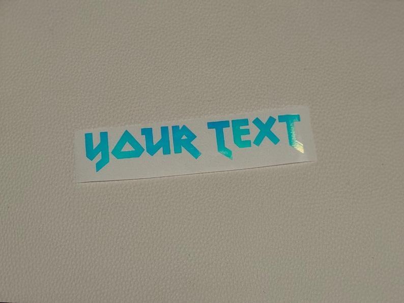 Custom Glow in the Dark Decal, Custom Name Glowing Decal, Holographic Custom Text Decal, Heavy Metal Glow Decal, Custom Glowing Text Label - Get Photo Blanket