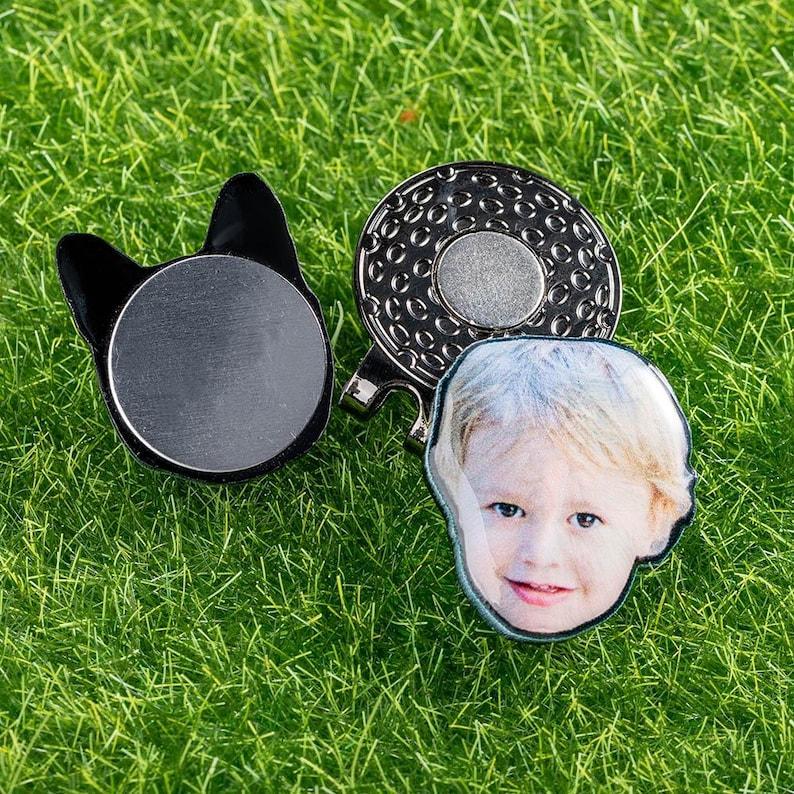 Custom Golf Marker with Photo, Picture Golf Ball Marker Magnetic Hat Clip Golf Accessory, Christmas/Father's Day Gift for Golf Lovers/Father - Get Photo Blanket