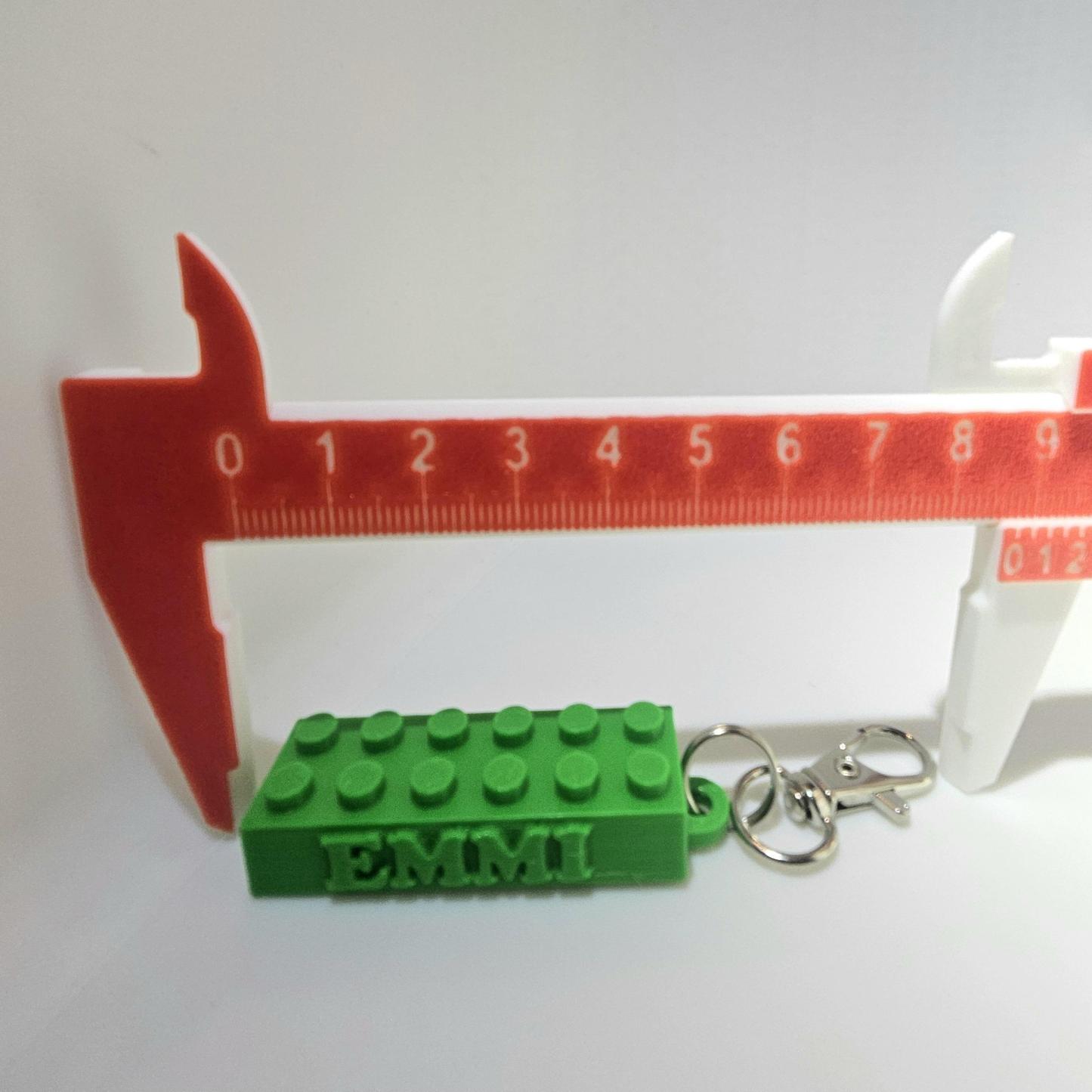 Custom Brick Name Keychain: Personalized Block Keychain, Fun Gift - Get Photo Blanket