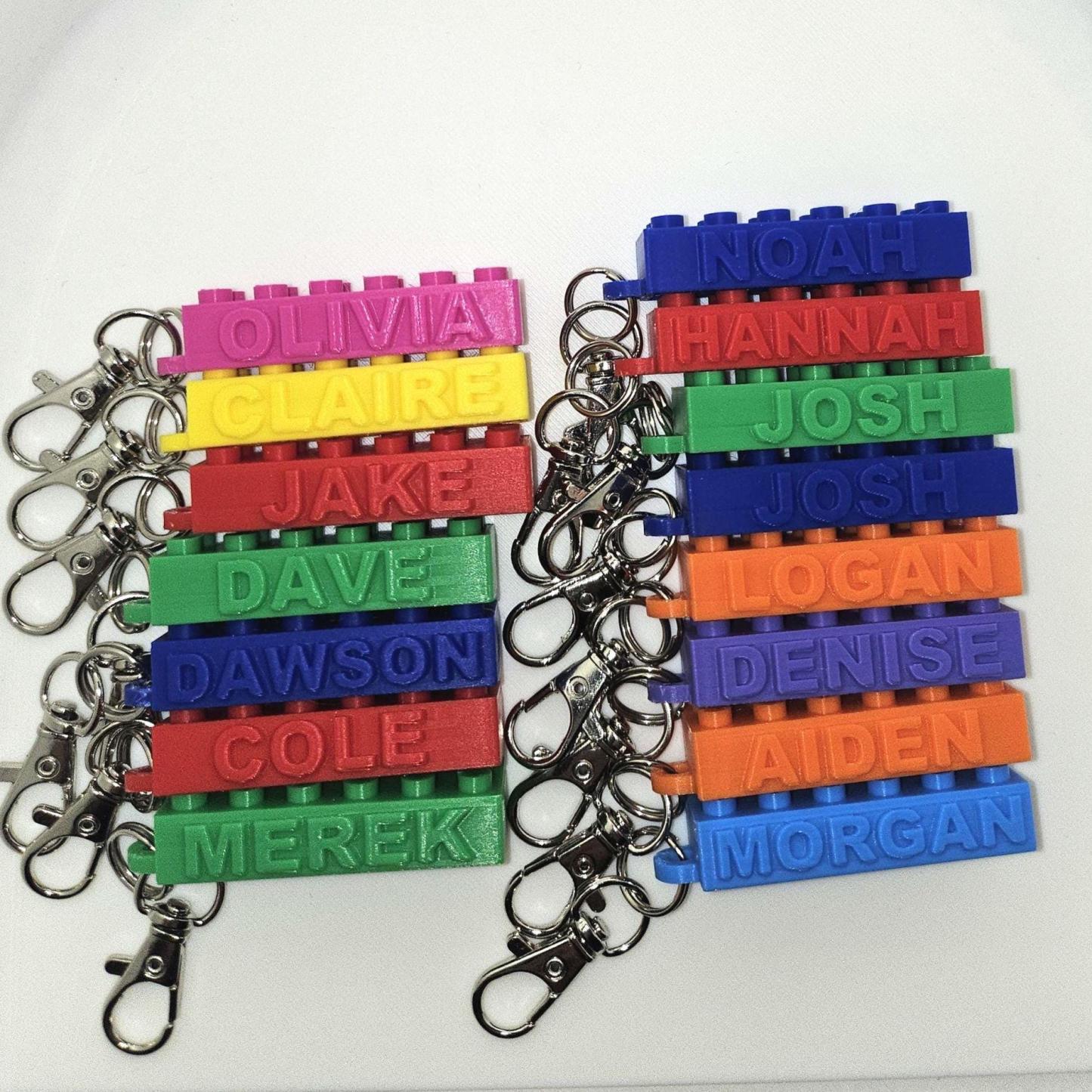Custom Brick Name Keychain: Personalized Block Keychain, Fun Gift - Get Photo Blanket