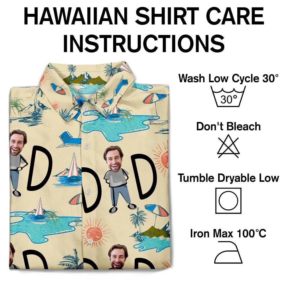 Custom Photo Dad Stance Personalized Custom Hawaiian Shirt, Custom Face Shirts Summer Gifts Anniversary/Birthday/Vacation Gifts