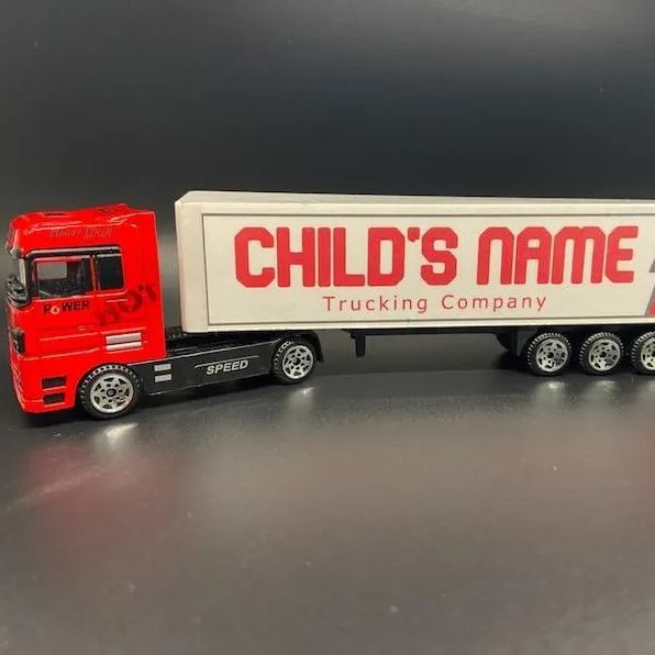 Personalized Toy Truck, Customized With Name On The Side of The Truck: Birthday, Christmas, Any Event for Him - Get Photo Blanket