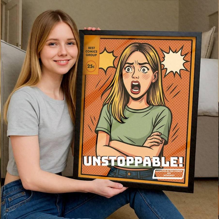 Personalized Retro Comic Book Cover Portrait from Photo, Canvas Wall Art | Vintage Retro 8 Background Styles Art Gift for Friends or Couples - Get Photo Blanket