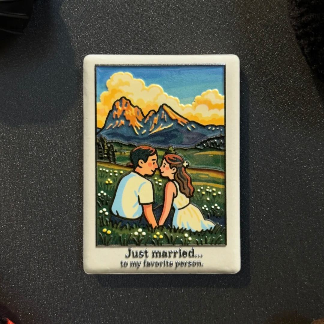 Custom Illustrated Fridge Magnet Personalized Photo to Illustration with 3D Effect Unique Gift for Anniversary, Birthday, or Travel Memories - Get Photo Blanket