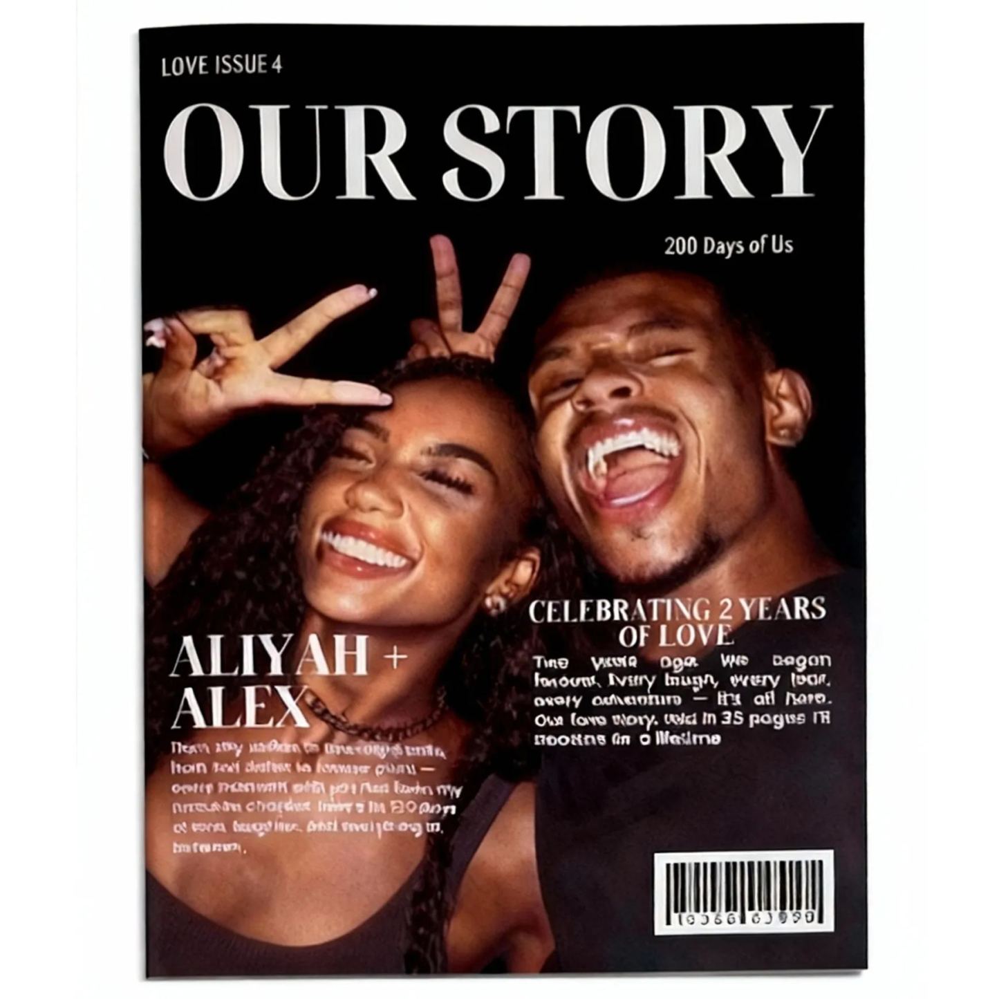 Personalized OUR LOVE STORY Magazine Cover for Couples on Valentine's Day, Custom Couple Newspaper Canvas, Romantic Love Story Gift, Wedding Gift, Anniversary Keepsake, Couple Gift - Get Photo Blanket