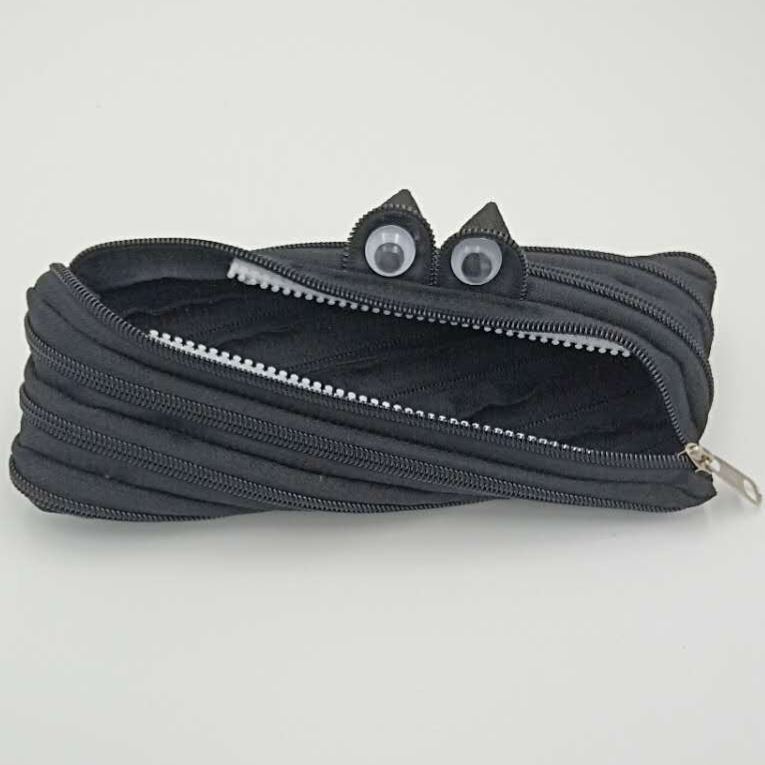 Cute Monster Zipper Pencil Case Funny Creative Student Pen Pouch