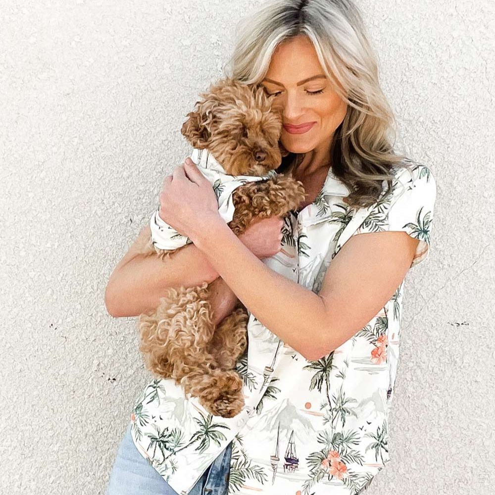 Custom Pet and Owner Matching Hawaiian Shirt Set – Personalized Photo Tropical Outfits for Dogs, Cats, and Humans