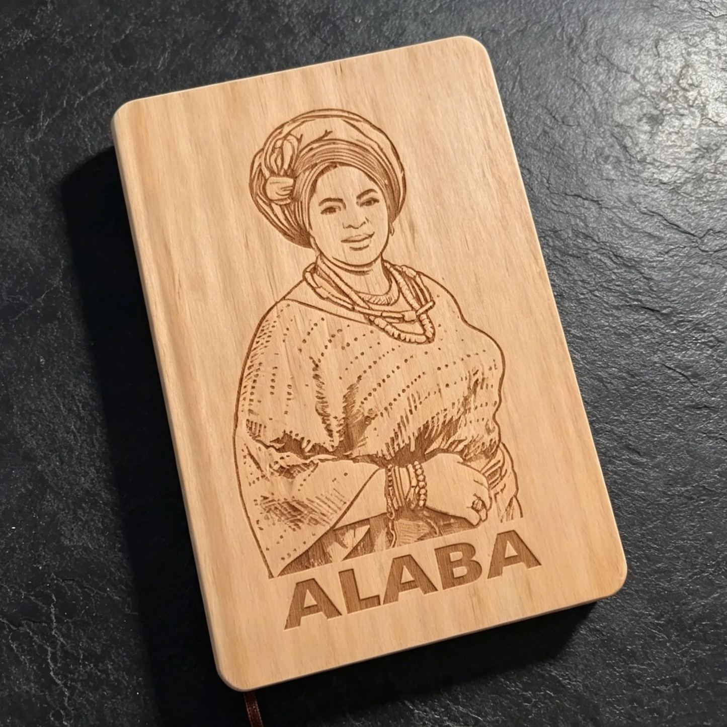 Custom Wooden Cover Notebook With Photo and Engraving Text For Your Love