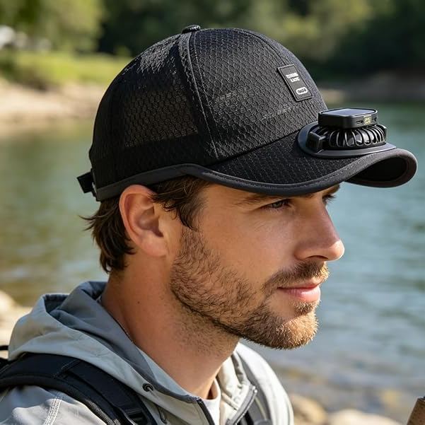 Solar Fan Cap,2026 Summer Breathable Mesh with Solar Charging Fan , Sun Protection Baseball Cap Golf Hat for Hiking,Travel