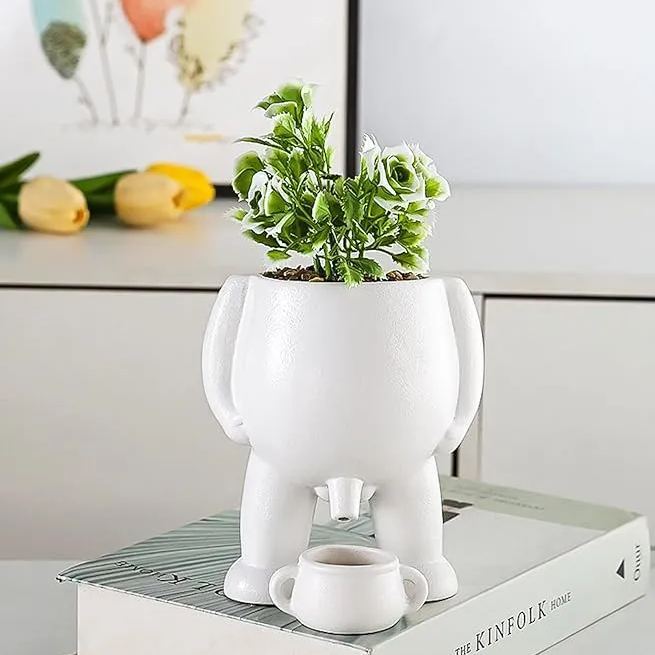Funny Watering Man Planter Creative Self-Watering Plant Pot for Succulents Small Indoor Plants